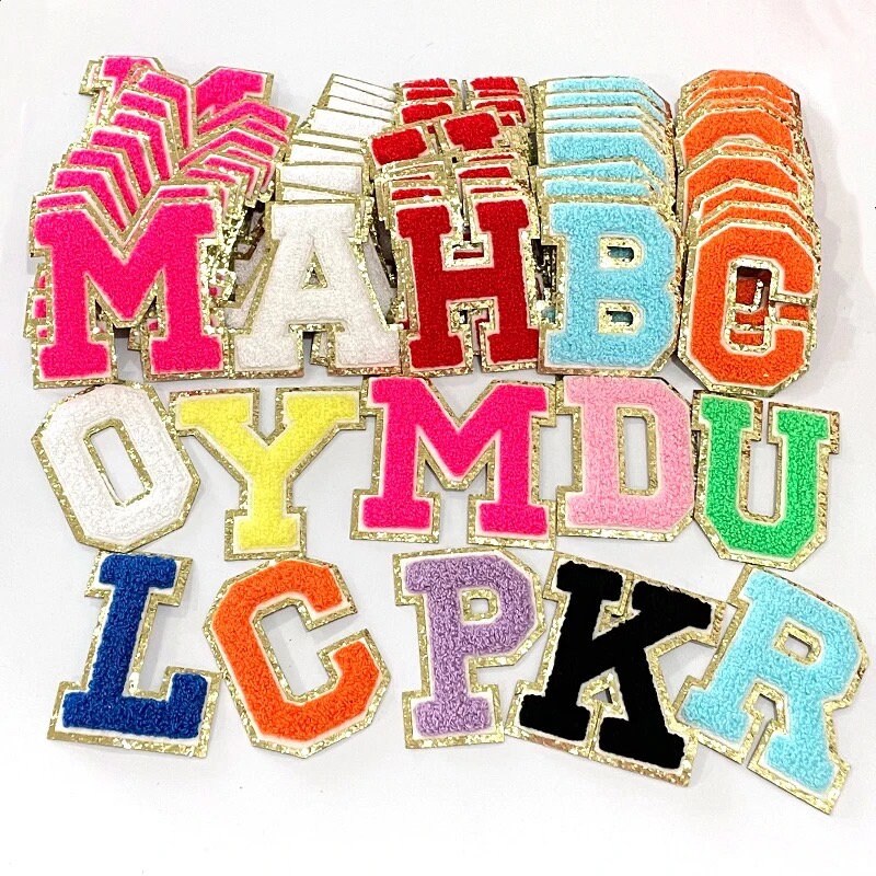 3.12" Light Pink Chenille Letter Patches